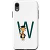 Timowo Studio Custodia per iPhone XR Giraffa Diploma Lettera W Alfabeto Animale