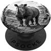 Artistic Wilderness Rinoceronte disegnato in natura PopSockets PopGrip Adesivo