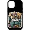 Jimbeels Custodia per iPhone 12/12 Pro Dice Night Decides umorismo dadi fantasy