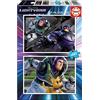 Educa - Puzzle Lightyear, Set Di 2 Enigmi Con 48 Pezzi Ciascuno Composto Da Pezzi Di Grandi Dimensioni, Finiti In Modo Ottimale In Modo Che La Sua Manipolazione Sia Semplice (19315)