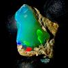 OPAL EMPIRE Pietra Gemma Opale Fire Naturale, Opale Nero Grezzo Etiopia 8.5 Ct 20x15 mm