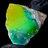 OPAL EMPIRE Opale Naturale Nero Grezzo, Fire Opal Grezzo Etiopia 10.5Ct 17x16 mm