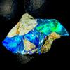 OPAL EMPIRE Opale Nero Naturale Fire Grezzo Etiope, Gemma Opale 8 Ct 17x15 mm