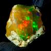 OPAL EMPIRE Opal Grezzo Opale Nero Naturale Ethiopian Fire Opal Gemma 8.50Ct 17x16 mm