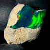 OPAL EMPIRE Pietra Grezza Opale Nero Fire Opale Grezzo Etiope 8 Ct 14x12 mm