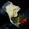 OPAL EMPIRE Opale Etiope Nero Grezzo Fire, Pietra Opale 10,5ct 20x15mm