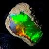 OPAL EMPIRE Opal Grezzo Nero Black Fire Opal Naturale Etiopia 8 Ct 14x12 mm 1 Pz