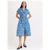 Freeman Abito Midi Con Cintura A Stampa Floreale FREEMANS In Blu Polare Plus UK 22