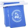 AZ FLAG Ghirlanda 6 Metri 20 Bandiere Onu 21x15cm, Bandiera Organizzazione Delle Nazioni Unite 15 x 21 cm - Festone Bandierine