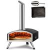 VEVOR Forno per Pizza Portatile a Pellet di Legno con Pietra per Pizza 12 Pollici Temperatura Max. 540℃, Forno Pizza Portatile da Esterno a Pellet di Legno per Viaggio Campeggio Festa Evento Banchetto