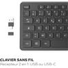 MOBILITY LAB Tastiera wireless MOBILITY LAB Premium, AZERTY, nera, ricevitore USB e USB-C, tasti piatti, tastierino numerico