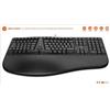 MOBILITY LAB Tastiera ergonomica wireless MOBILITY LAB K30W, AZERTY, connessioni multiple, ricarica USB-C, nera