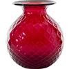 VENINI VASO BALLOTON FIORI D.11 CM ROSSO-VERDE MELA H.13 CM FO310037000F0ATZ
