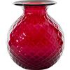 VENINI VASO BALLOTON FIORI D.14 CM ROSSO-VERDE MELA H.16,5 CM FO310038000F0ATZ