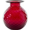 VENINI VASO BALLOTON FIORI D.18 CM ROSSO-VERDE MELA H.21,3 CM FO310039000F0ATZ
