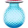 VENINI VASO BALLOTON FIORI D.11 CM ACQUAMARE-ROSSO H.13 CM FO310037000F0YW