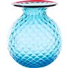 VENINI VASO BALLOTON FIORI D.18 CM ACQUAMARE-ROSSO H.21,3 CM FO310039000F0YW