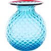 VENINI VASO BALLOTON FIORI D.21 CM ACQUAMARE-ROSSO H.24 CM FO310046000F0YW