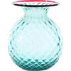 VENINI VASO BALLOTON FIORI D.18 CM VERDE MENTA-ROSSO H.21,3 CM FO310039000F0A4T