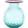 VENINI VASO BALLOTON FIORI D.21 CM VERDE MENTA-ROSSO H.24 CM FO310046000F0A4T