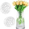 jushion Hanataba, 2 supporti per fiori, a spirale trasparente, con manico a spirale, per fiori, fai da te, a spirale