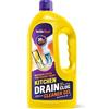 WoldoClean Gel Stura Lavandini e Scarichi 1000ml - Idraulico Liquido Disgorgante Professionale contro Capelli e Grasso, per Doccia e Lavandino, Penetra nell'Acqua Stagnante