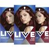 LIVE Schwarzkopf Live Urban Metallics U68 Ruby Glaze (3 x 142,5 ml), colore per capelli con booster metallico integrato, colorazione permanente per colori intensi con riflessi metallici