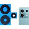 XoTek Set di ricambio per fotocamera in vetro per Xiaomi Redmi Note 13 5G - Lente fotocamera compatibile con Redmi Note 13 5G in stile originale posteriore sostituzione vetro lente di ricambio nero