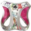 Croci Hiking Reflective Tropical - Pettorina riflettente catarifrangente per cani, regolabile e imbottita, doppia chiusura di sicurezza velcro e fibbia, taglia M 41-46 cm