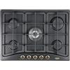 De Longhi - Piano Cottura A Gas Anf 57 Pro 5 Fuochi 68cm-antracite