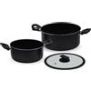 ACCADEMIA MUGNANO - Set Casseruole 2 pezzi Linea Vulcano antiaderenti Ø20/24 cm
