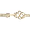 CARILLO HOME - Bastone tenda avorio oro terminale Spirale Linea Oro - Estensibile da 110 a 200 cm