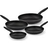 ACCADEMIA MUGNANO - Set Padelle 4 pezzi Linea Vulcano - diametro 16/20/24/28 cm