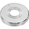 PATIKIL Flangia Divisa a Parete, 20/25/32mm Copri Tubi Termosifoni Copertura Piastra Rotonda in ABS Spessore Tagliabile per Tubo Acqua Rubinetto Decorazione,10mm Altezza, Argento