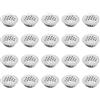 TopHomer 20 pezzi di griglia di ventilazione in acciaio inox da 29 mm, foro di ventilazione circolare bianco per armadio, scarpiera, guardaroba