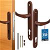 KOTARBAU® Maniglia per Porta da 90 mm, Sinistra Destra per Cilindro Profilato, Marrone, in Alluminio