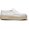 CLARKS ORIGINALS WALLA CUP SLIP Mocassino donna bianco in pelle