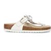 BIRKENSTOCK GIZEH FLOWER EMBELLISHMENT Ciabatta donna bianca in pelle
