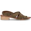 BUENO Sandalo donna verde in suede