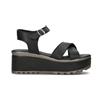 MIDELETTE Sandalo donna nero in pelle