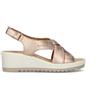 ENVAL Sandalo donna platino in pelle