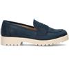 BIANCOANTICO Mocassino donna blu in suede