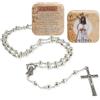 DRW Rosario metallo Cristo prigioniero con scatola metallica 3x1x50 cm