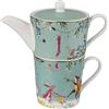 Sara Miller London Woodland Tales Tea for One, Merry Band, verde, 18 x 17 x 10
