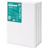 Exerz Tele intelaiate 4 Pezzi 30x40cm 3,8cm Spessore Bordo Profondo / 380GSM/ Prestirato 100% Cotone/Imprimitura/Triplo Innescato/Acido Libero/A Grana Media/Acrilici, Pittura ad Olio