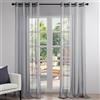 Topfinel Tende Cucina per Interni con Occhielli Grigio Scuro in Voile Camera da Letto Cameretta Bambini Soggiorno Moderne Eleganti Tenda Semitrasparenti 2 Pezzi 140x235CM