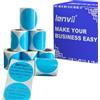 LENVII Blu 50mm x 50 mm Rotonda Etichetta Termica(2 x 2) 1040 Etichette | Etichetta Autoadesiva Rotonda,8 Rotoli × 130,Resiste a Atrappi,Acqua,Olio,Graffi, Stampa Nitida e forte Adesione,per Termiche