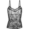 Dorina Canotta/Sottoveste in Pizzo Origins - vestibilità Aderente, Spalline Regolabili, Bordo in Pizzo Totale, Elastico Picot, Dettaglio Fiocco, Nero