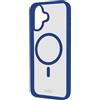SBS Mag Frame Case - Cover MagSafe per iPhone 16 - Flessibile e Resistente, Protezione Antiurto e Antigraffio, Protezione Fotocamere, Materiale TPU, Design Slim, Trasparente e Blu