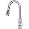 SREWOHS PRO Rubinetto Lavello Cucina Estraibile, Miscelatore Cucina con 4 Modalità,360° Bocca girevole, Arco alto(227mm), Maniglia Singola Acciaio inox Rubinetti per Lavello a 1 Foro Rubinetti,Nichel